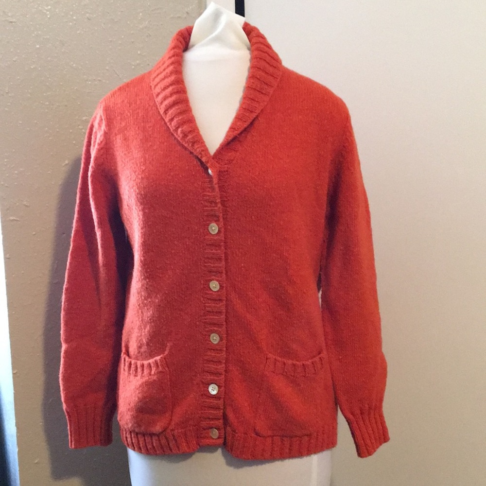 Land’s End Long-Slvd Cable-Knit Sweater/Cardigan
